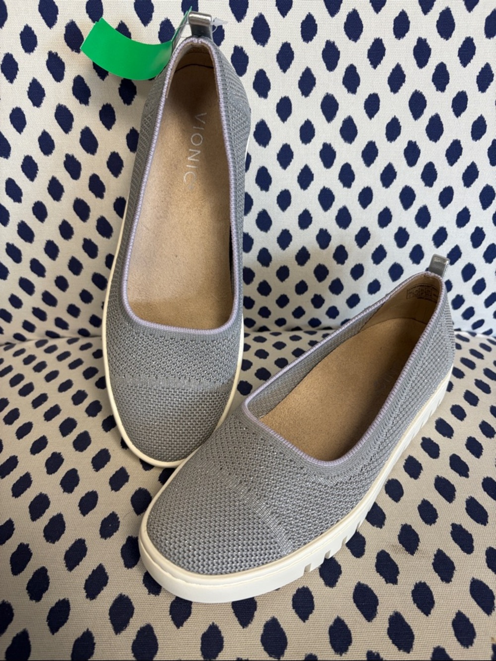 Vionic Gray Uptown Skimmer Slip On Shoes Size 7